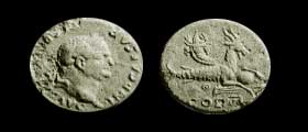 Denario suberato di Vespasiano 69-79 d.C.